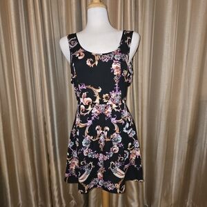 MINKPINK Black and Pink Scoop Neck Sundress Size Large